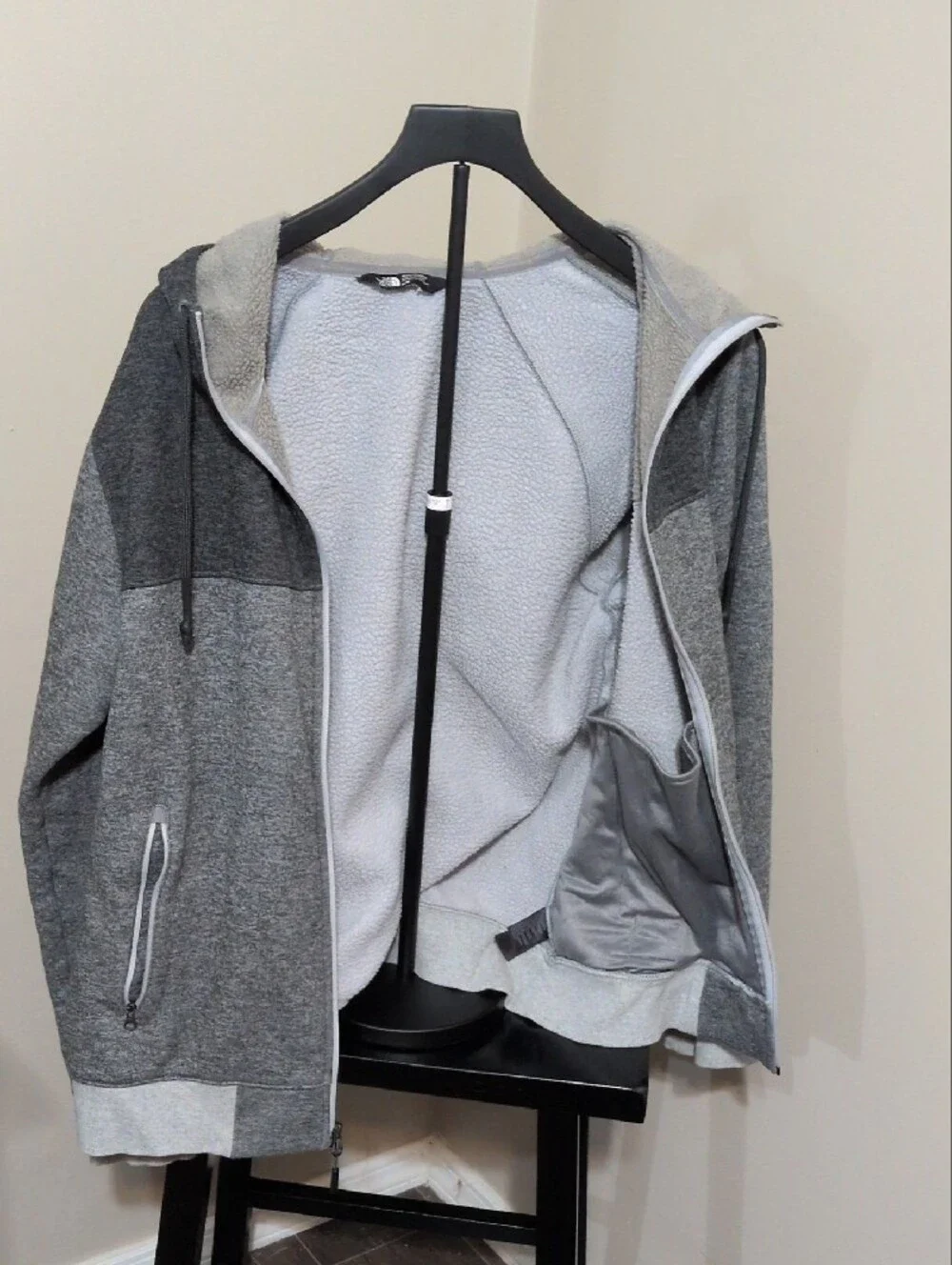 The North Face Men's Two-Tone Grey Zip Hoodie